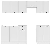 Junona Line kjøkkensett - Hvit - 230 cm